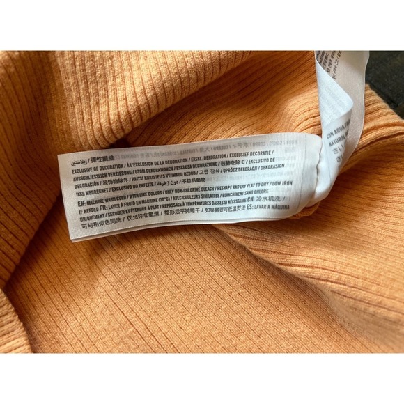 Abercrombie and Fitch Elevated Knit Cut Out Midi Dress, Orange, Size M - Picture 10 of 13